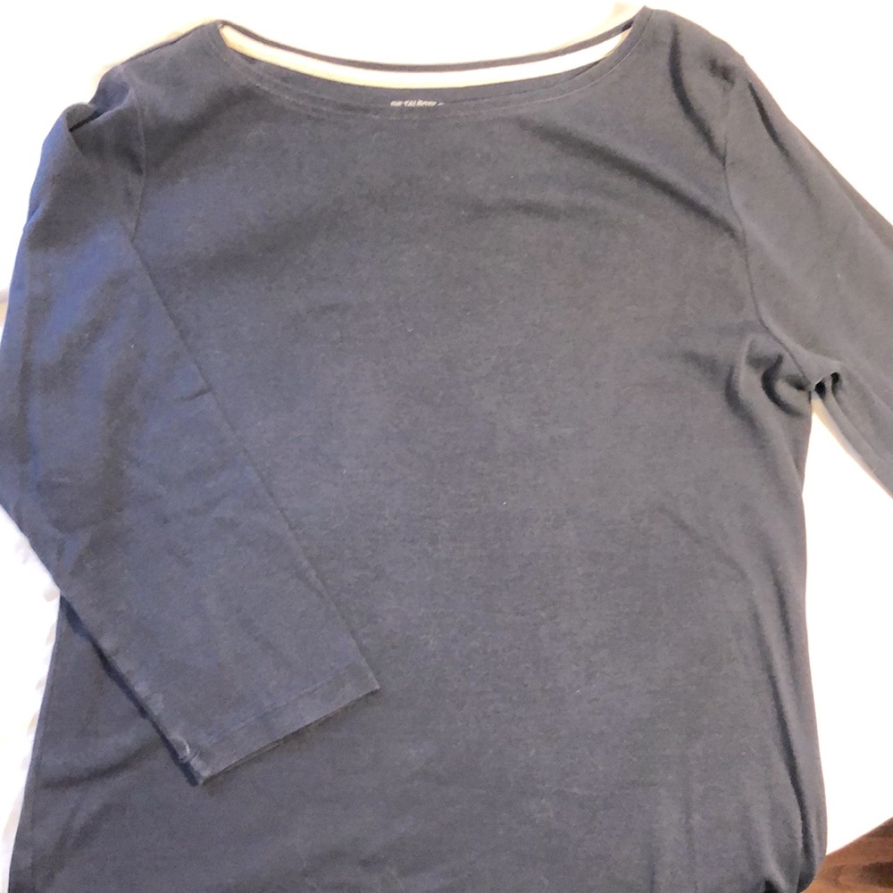 Talbots L Boatneck Tee 3/4 length sleeves.
